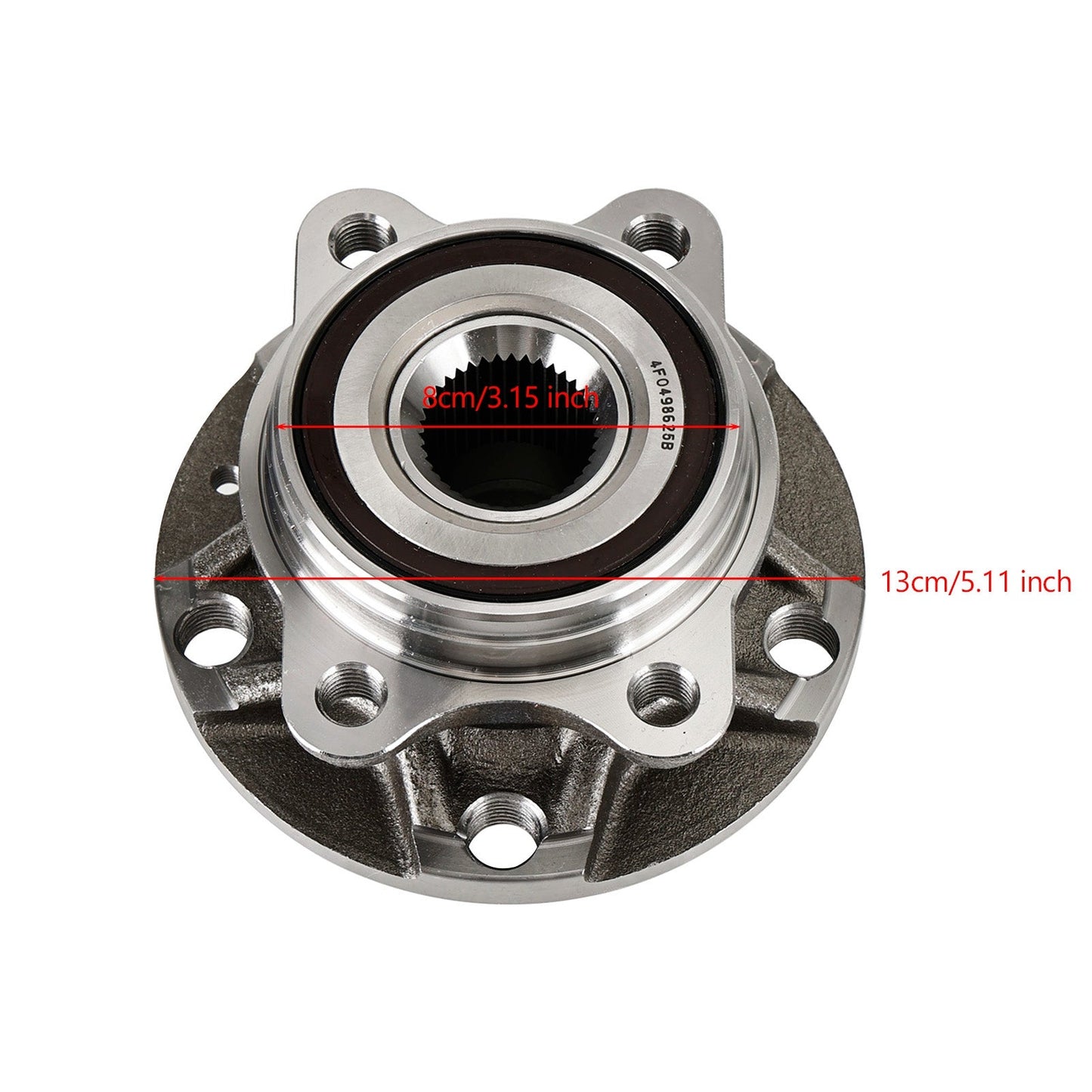 2005-2008 Audi A6 C6 4F2 4F5 2,4 3,2 mozzo 4F0498625B 4D0407613E del cuscinetto della ruota anteriore Fedex Express