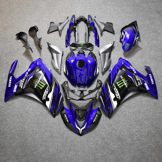 AMOPART Sales Ski Yamaha 2014-2018 YZF R3 e 2015-2017 YZF R25 Kit di rivestimento BLACH BLUE CLAW