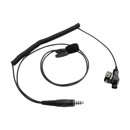 Cuffia con tubo dell'aria trasparente 7.1-A3 con microfono per radio PRC-152 PRC-148 U329