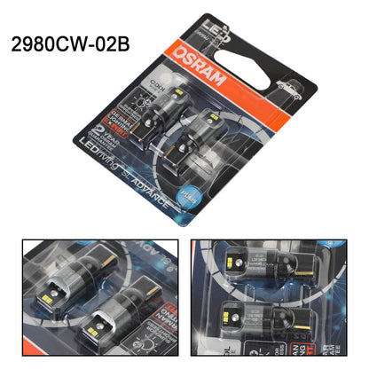 2x per lampadine ausiliarie per auto OSRAM 2980CW LED W5W 12V1.5W W2.1x9.5d generico