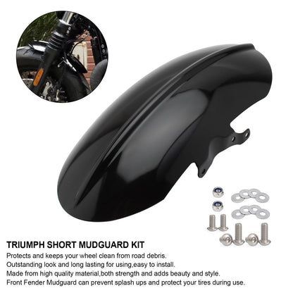Parafango Anteriore Corto Adatto Per Bonneville Speedmaster Bobber Nero 1200 2018-2021 Generico