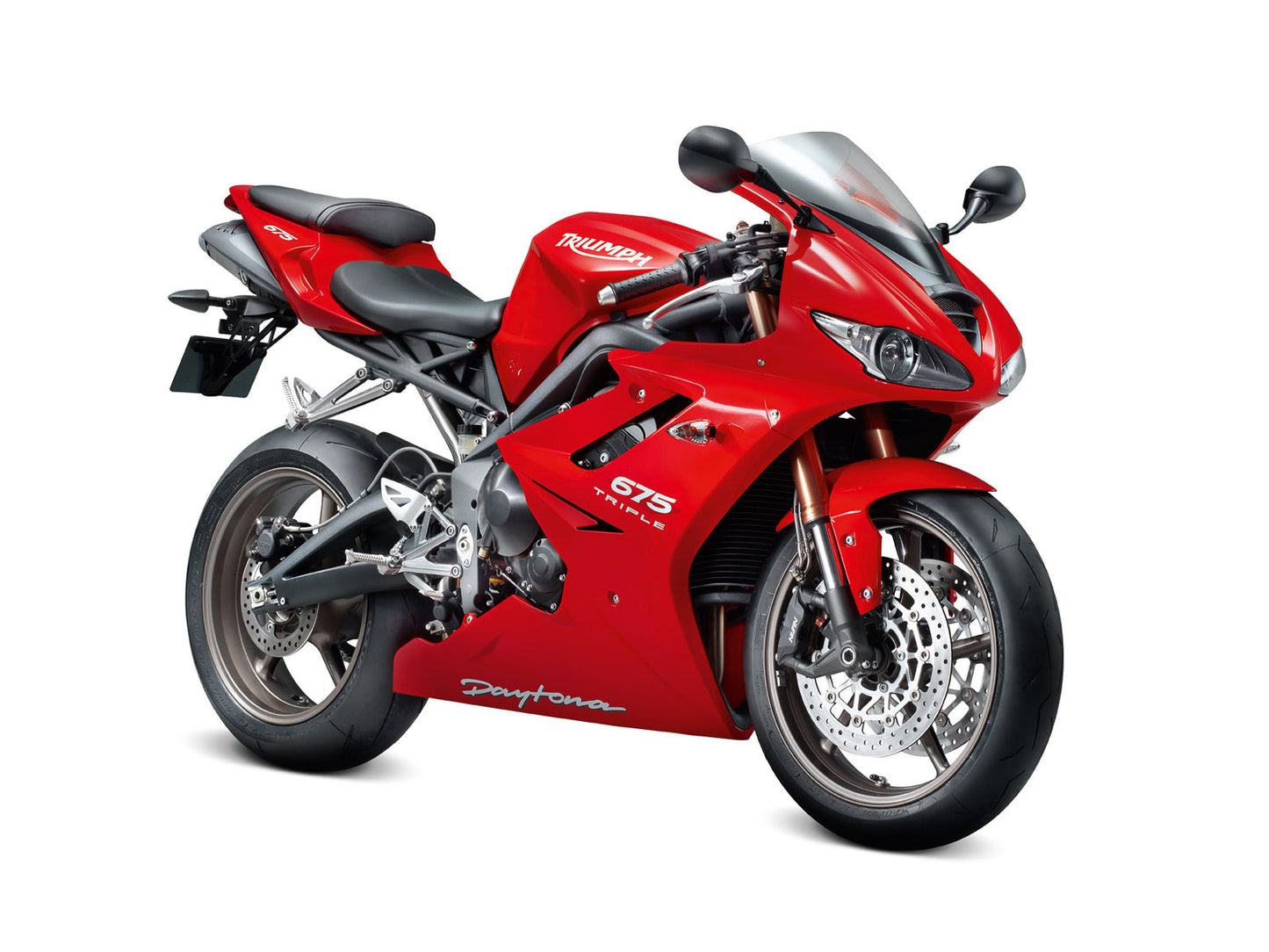 Carene 2006-2008 Triumph Daytona 675 Rosso Daytona Generico