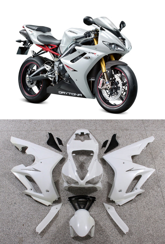 Carene 2009-2012 Triumph Daytona 675 Bianco Nero Daytona Generico