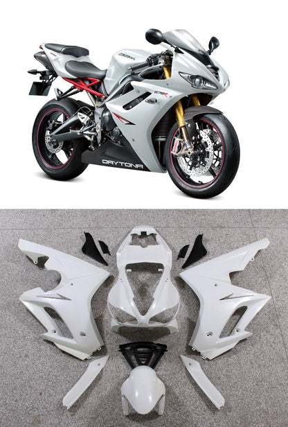 Carene 2009-2012 Triumph Daytona 675 Bianco Nero Daytona Racing Generico