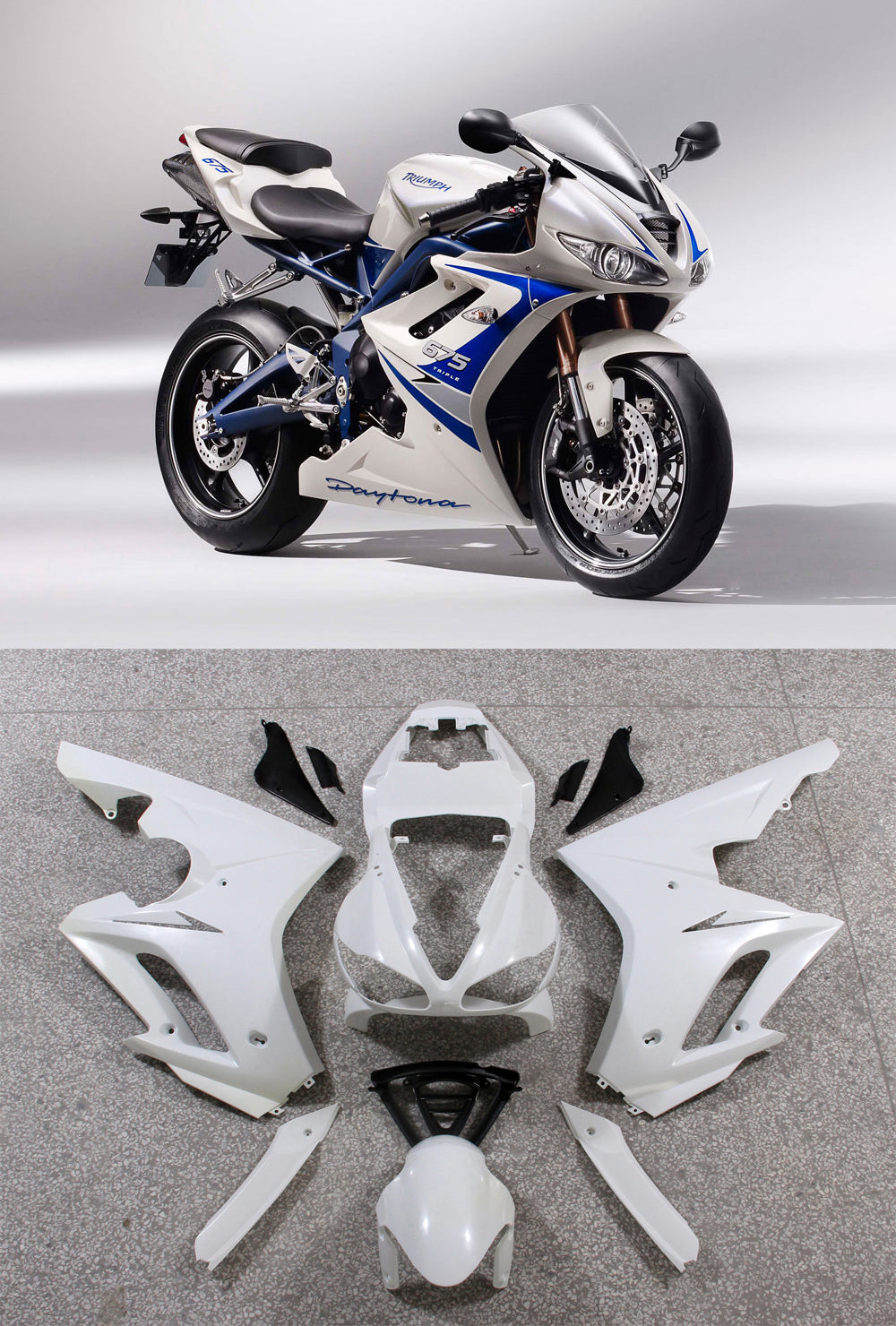 Generic Fit For Triumph Daytona 675 (2009-2012) Bodywork Fairing ABS Injection Molding 9 Style