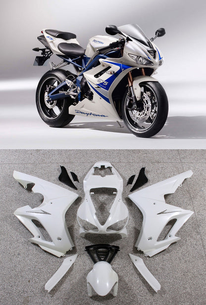 Carene 2009-2012 Triumph Daytona 675 Bianco Blu 675 Generico