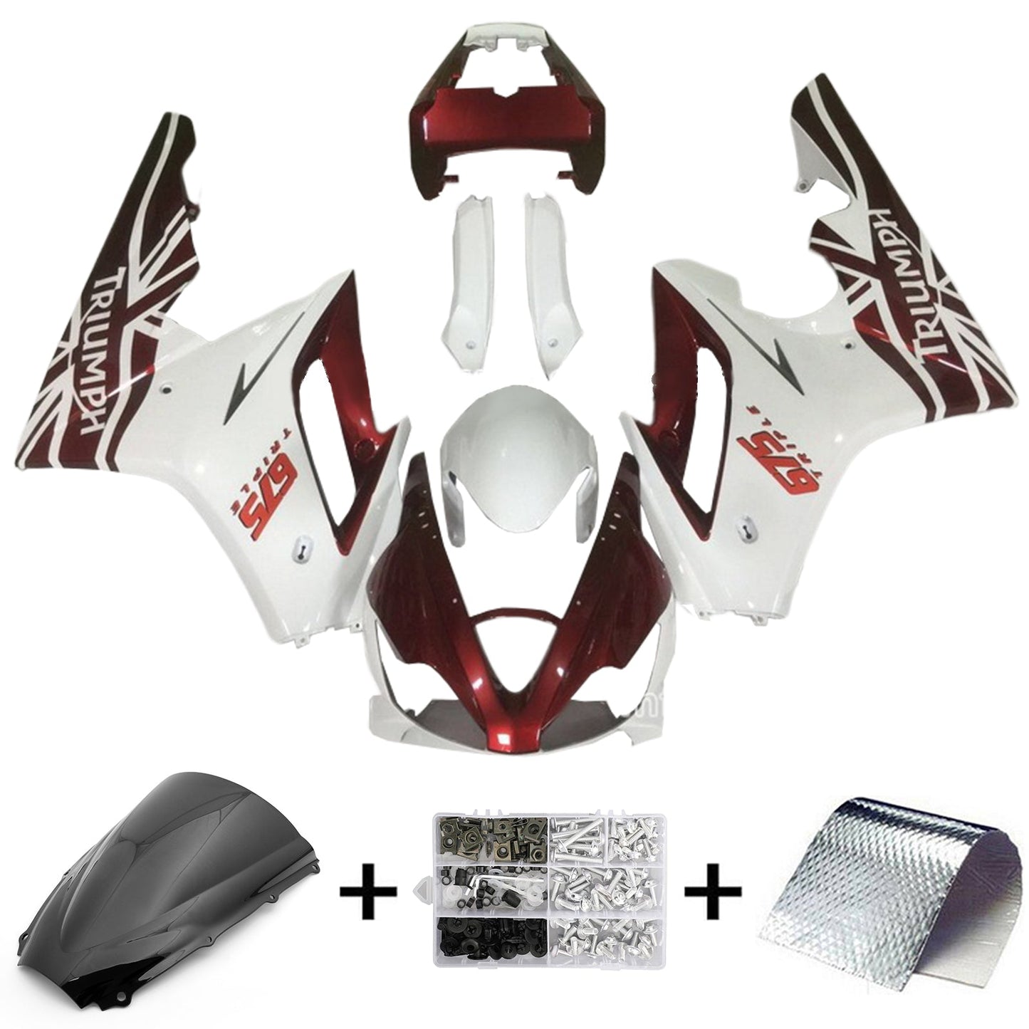 Amotopart Kit Carena Triumph Daytona 675 2006-2008 Carrozzeria Plastica ABS