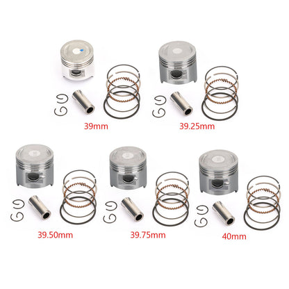 Piston Pin Ring Set STD / +0.25 / +0.50 / +0.75 / +1.00 Alesaggio Misura per Honda C50 CUB CRF 50 F ST ZB Z 50 J/R 1985-2012 Generico