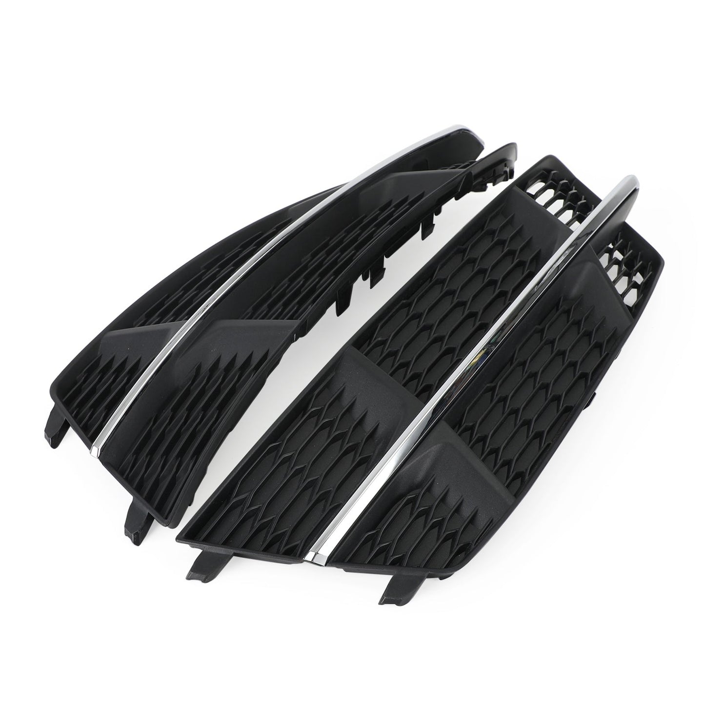 Paraurti anteriore griglia inferiore griglia per Audi A6 C7 S-Line 2016-2018 nero cromato generico