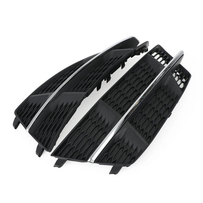 Paraurti anteriore griglia inferiore griglia per Audi A6 C7 S-Line 2016-2018 nero cromato generico