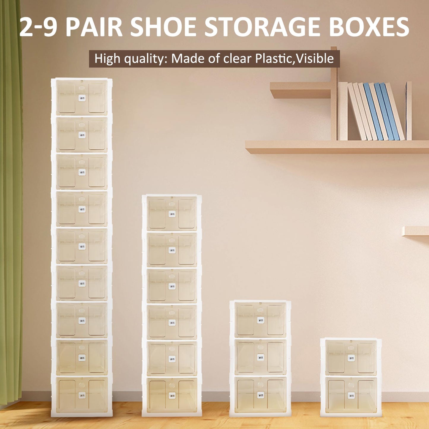 2-9 paia di scarpiere senza installazione, cassettiera, scatola per scarpe con telaio in plastica