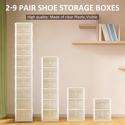 2-9 paia di scarpiere senza installazione, cassettiera, scatola per scarpe con telaio in plastica