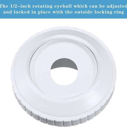 3 pezzi piscina spa getto di ritorno scanalato bulbo oculare set accessori flusso parte