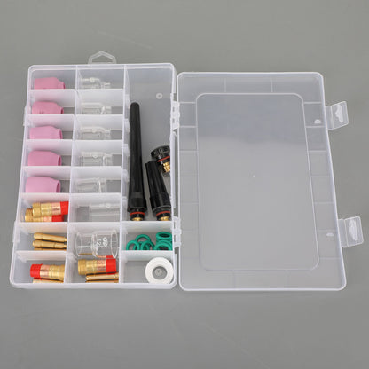 40Pcs TIG Welding Torch Stubby Gas Lens Kit tazza in vetro Pyrex per WP-17/18/26