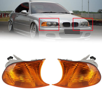 Luci d&#39;angolo sinistra/destra Indicatori di direzione per BMW E46 2 porte 1998-2001 Y Generico