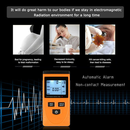 Tester per dosimetro misuratore EMF con rilevatore di radiazioni di campo elettromagnetico LCD digitale