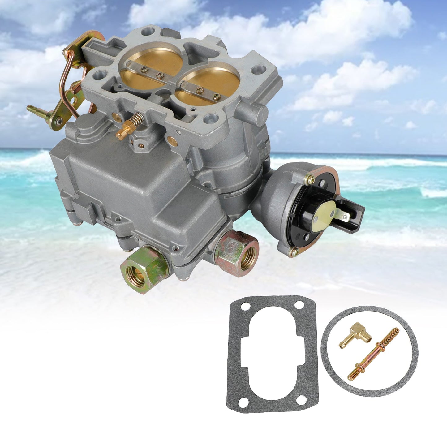 Carburatore Carb adatto per Marine Mercruiser 2 Barrel 3.0L 4 CYL con tiranteria lunga