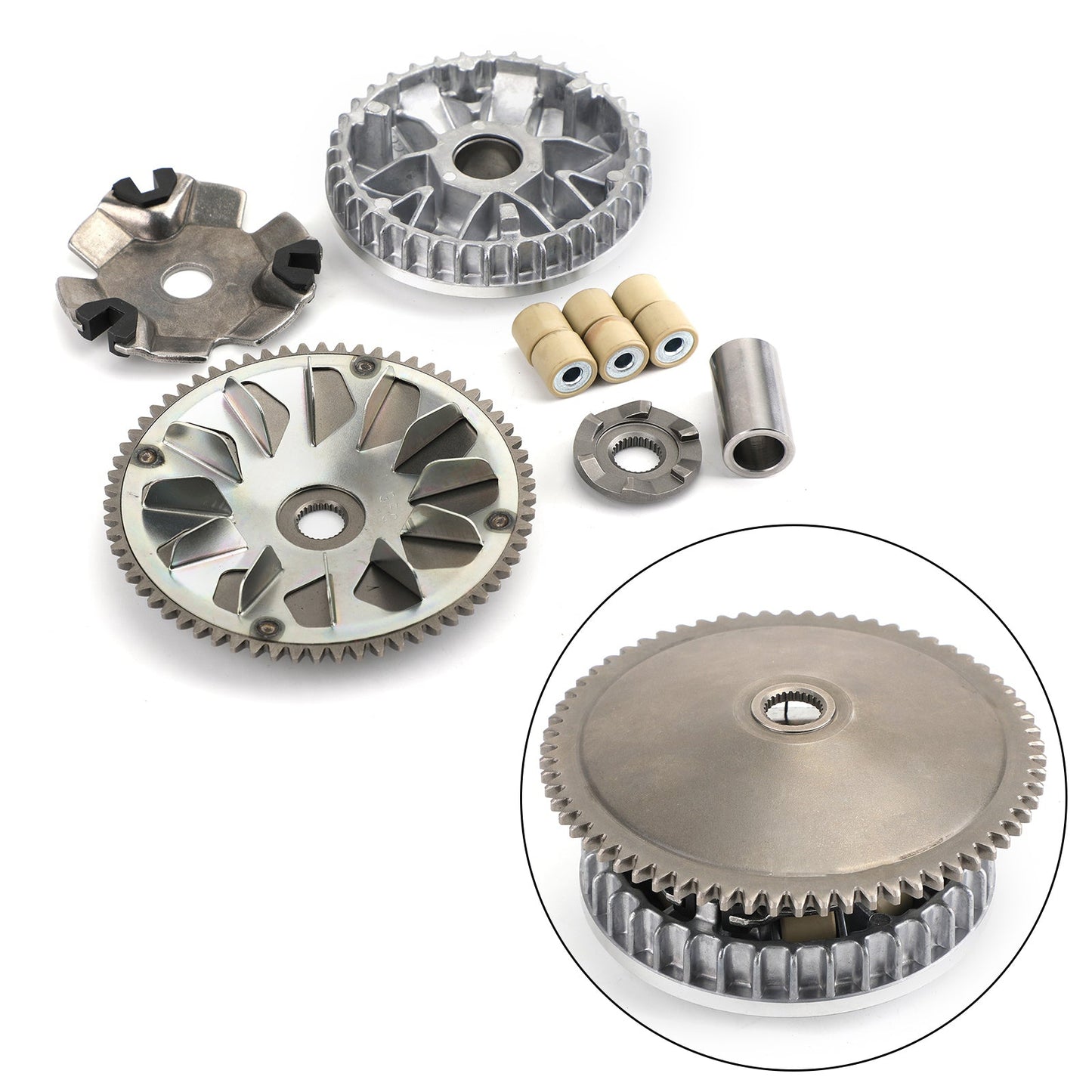 KIT COMPLETO DI TRASMISSIONE FRIZIONE CON RULLI E ALBERO per Honda NHX110 Lead Elite 110 Generic