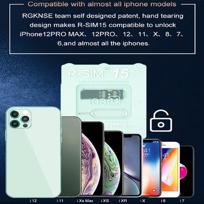 Aggiorna la scheda di sblocco Nano RSIM-15+ 15 per iPhone 13 Pro 12 Pro Max X Max 8 iOS15