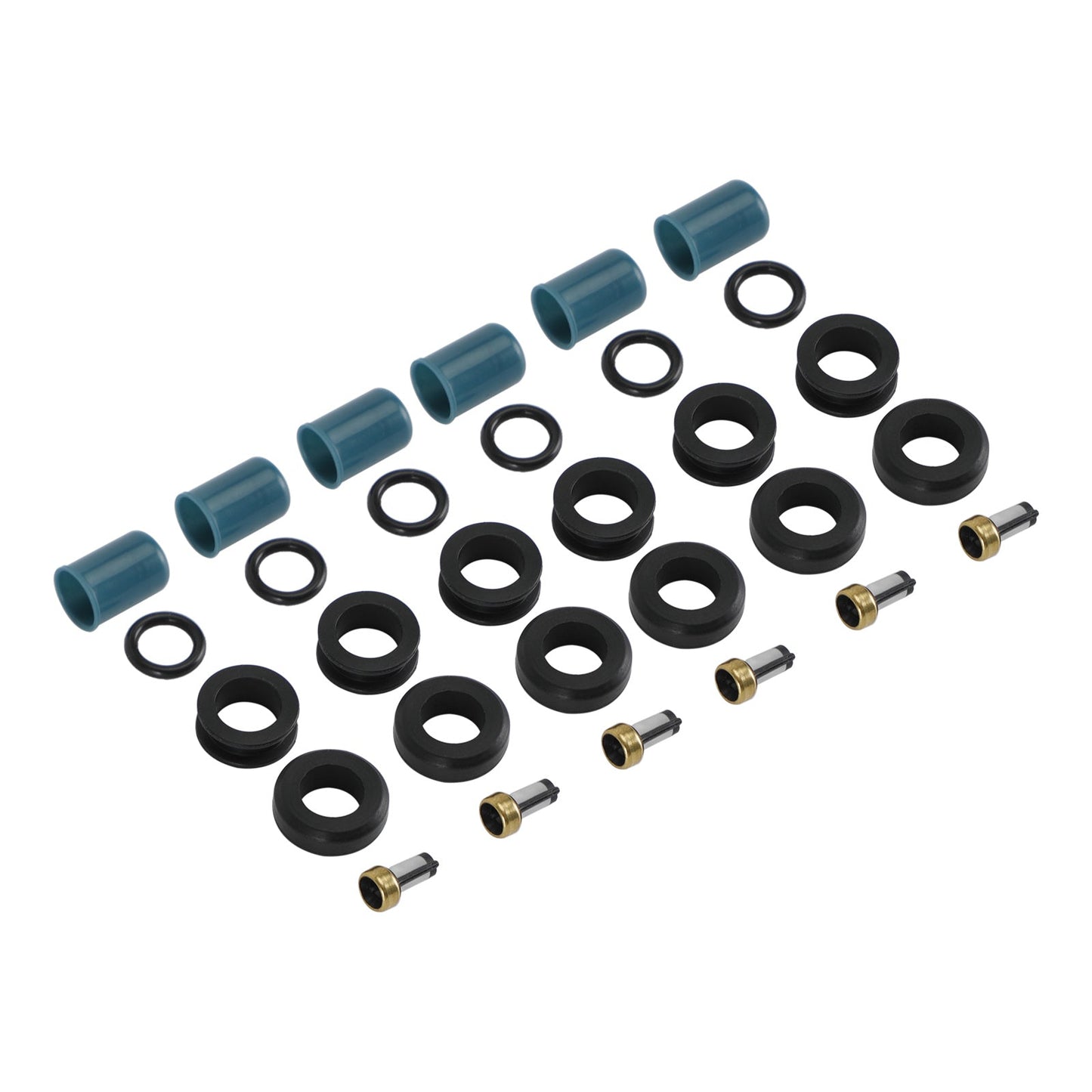 6PCS Iniettori di Carburante Riparazione Guarnizione Rebuild Kit fit Toyota 3VZE 1988-1995 3.0L Camion