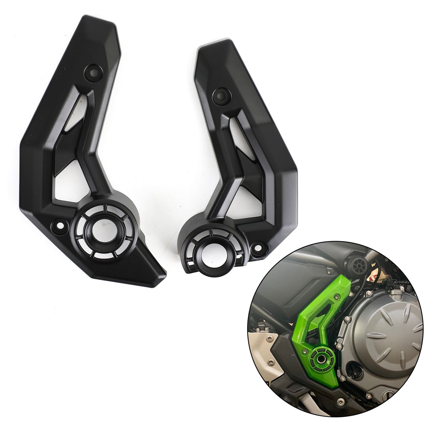 Moto Telaio Laterale Della Copertura Della Protezione Carenatura per Kawasaki Z650 Ninja 650 2017-2020 Generico