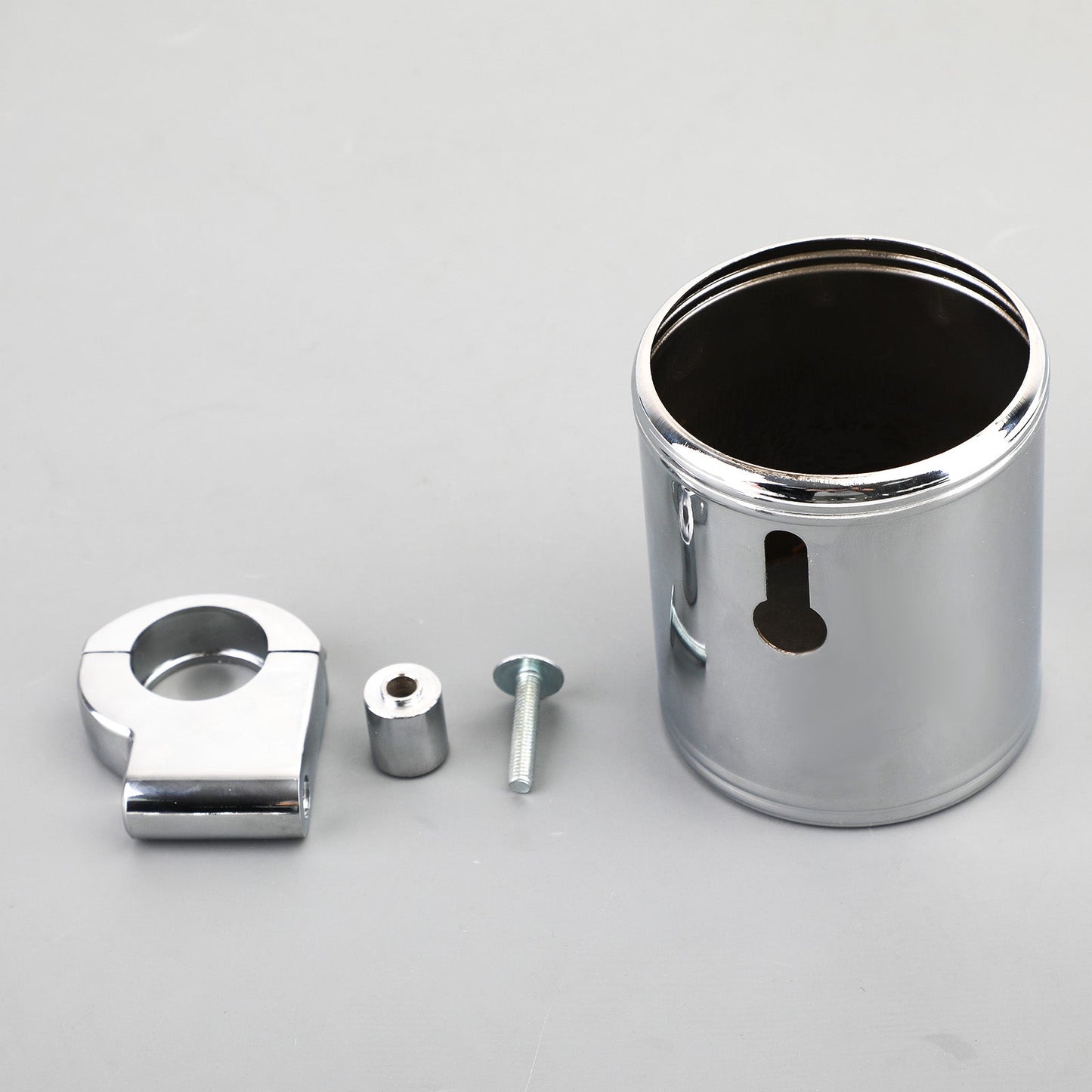 Portabicchieri cromato per moto ATV adatto per manubrio universale generico da 7/8 "1" 1-1 / 4 "