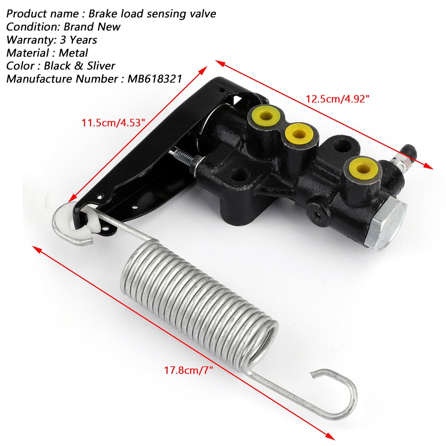 Valvola proporzionale di rilevamento del carico del freno MB618321 per Mitsubishi L200 Triton generico