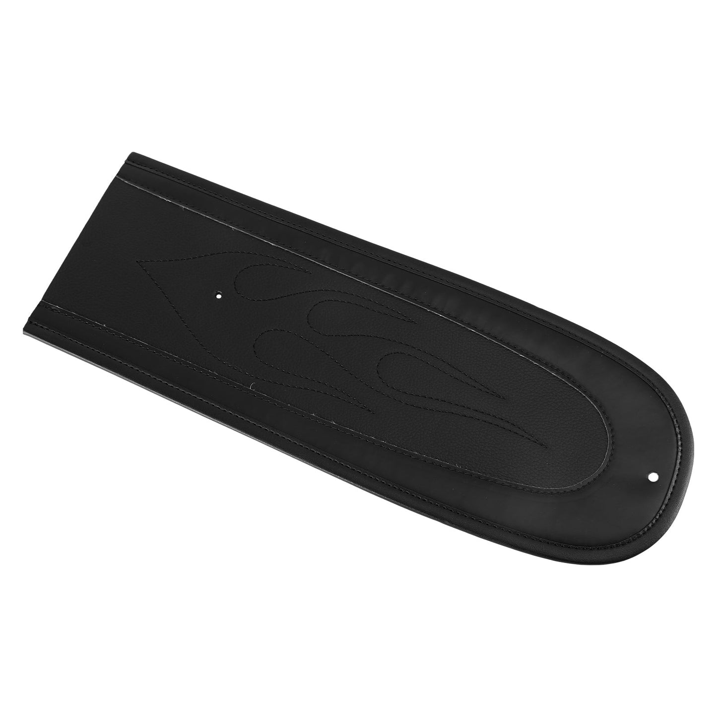Bavaglino parafango per sedile posteriore in pelle PU con cuciture a fiamma nera adatto per Dyna Super Glide Generico
