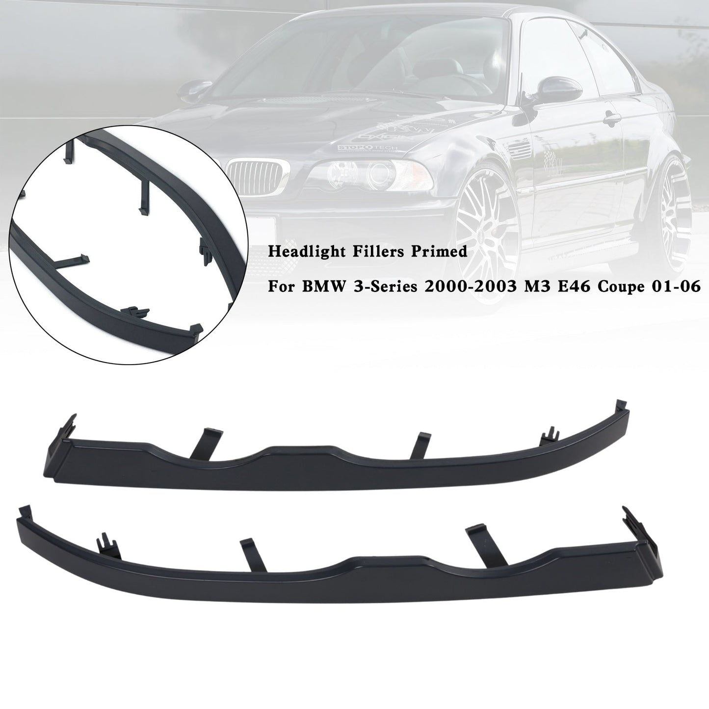 Riempitivi fari innescati per BMW Serie 3 2000-2003 M3 E46 Coupé 01-06