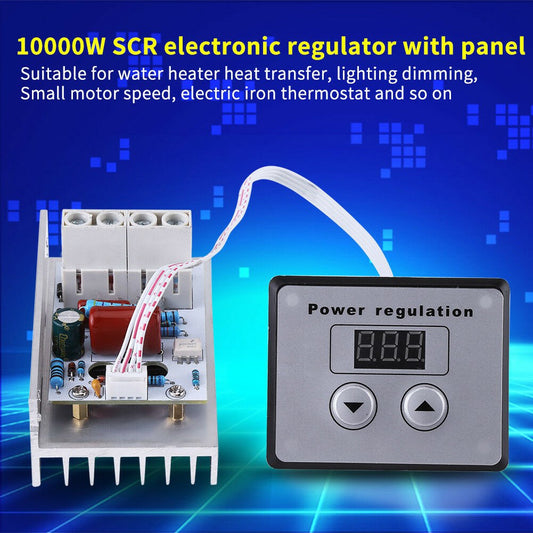 10000W SCR Regolatore di tensione digitale Controllo velocità Dimmer Termostato AC 220V 80A