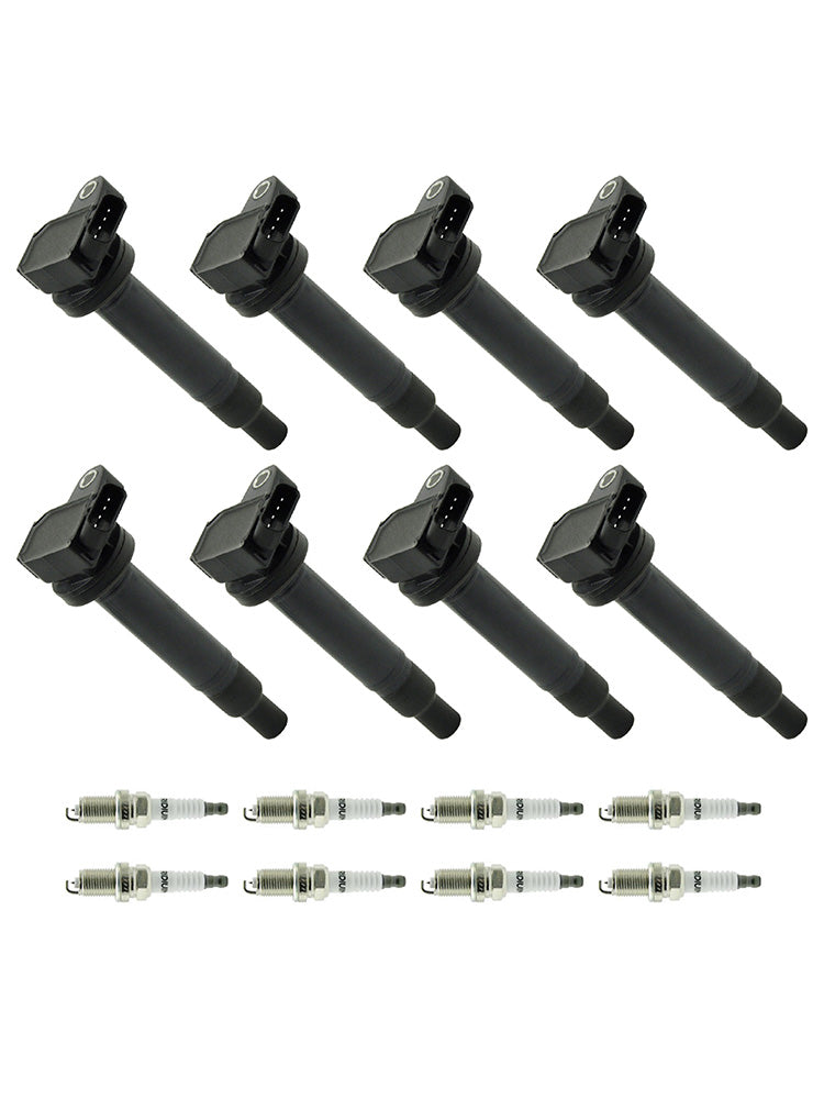 Lexus LX470 1998-2007 Toyota Land Cruiser 4.7L 8PCS Bobina di accensione + Candela UF230 90080-91180 90919-02249