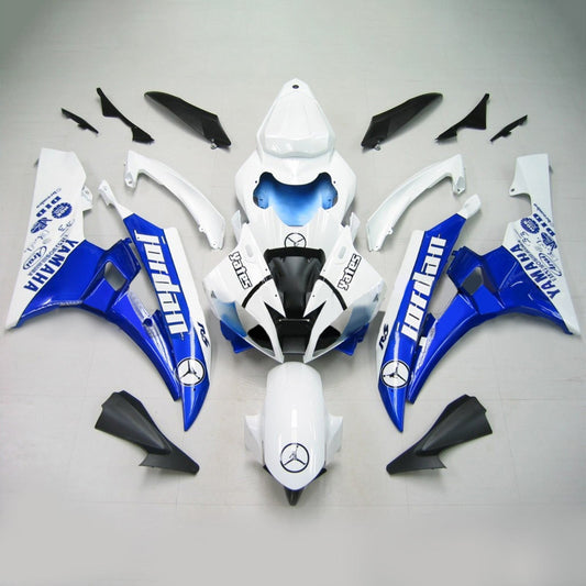 Amotopart Yamaha 2006-2007 YZF 600 R6 Kit di carenatura blu bianca