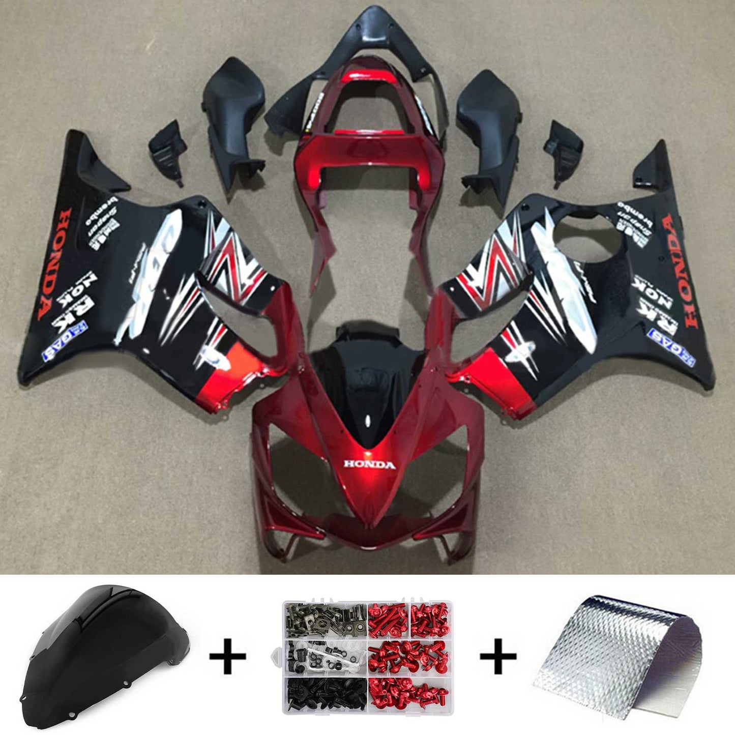 Amotopart Kit Carena Honda CBR600 F4i 2001-2003 Carrozzeria Plastica ABS