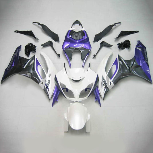 Amotopart Kawasaki 2009-2012 ZX6R 636 KIT Purple White Fearing