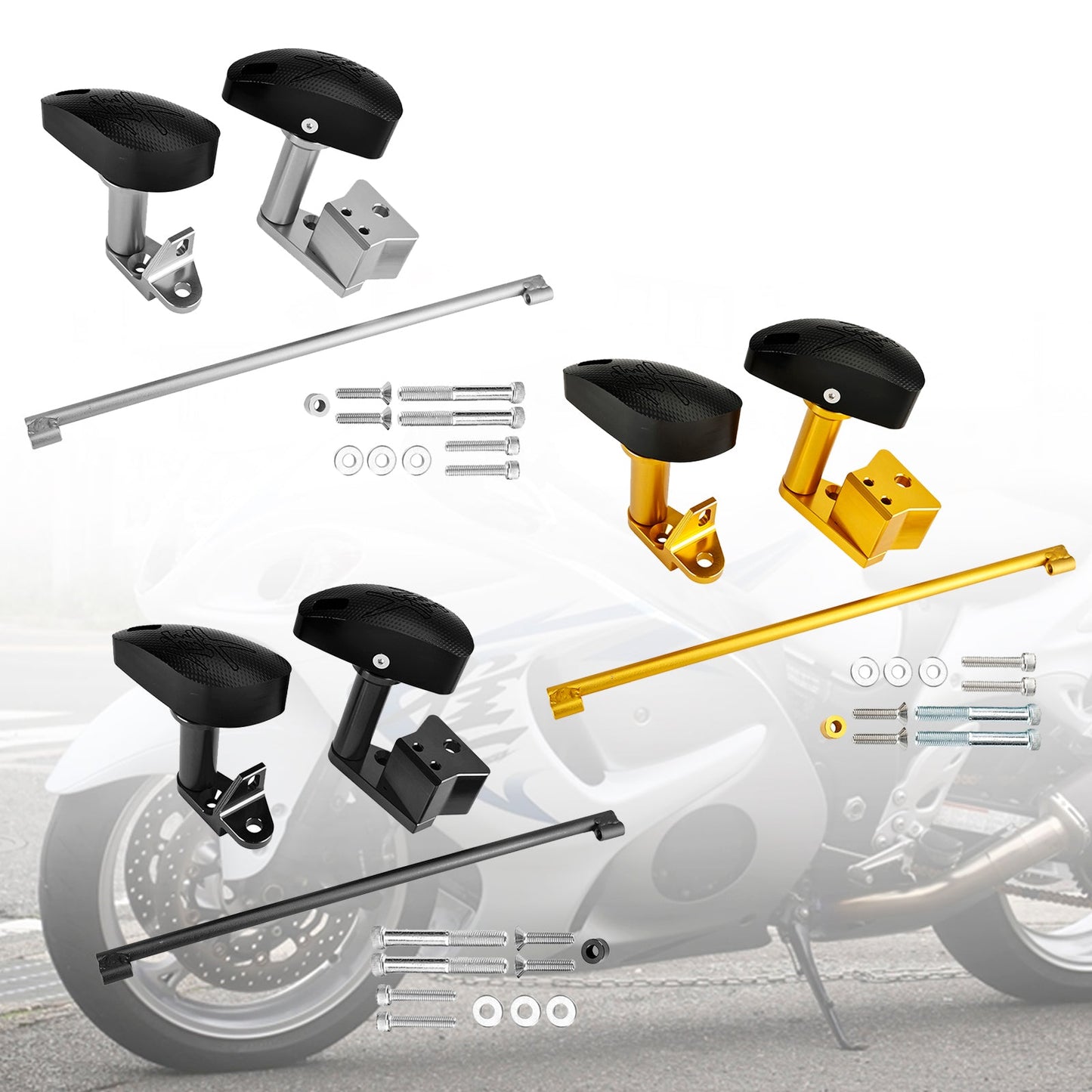 Suzuki Gsxr1300 Hayabusa 2008-2020 Protezioni motore Crash Bunds Slider