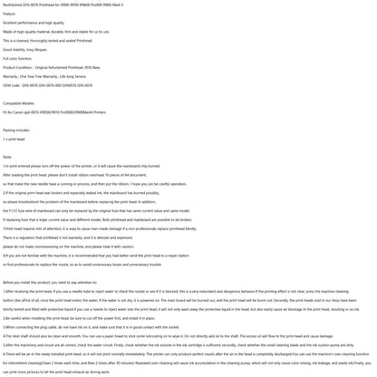 Testina di stampa a colori QY6-0076 testina di stampa per Canon i9900 I9950 Pro900 9900i Mark II