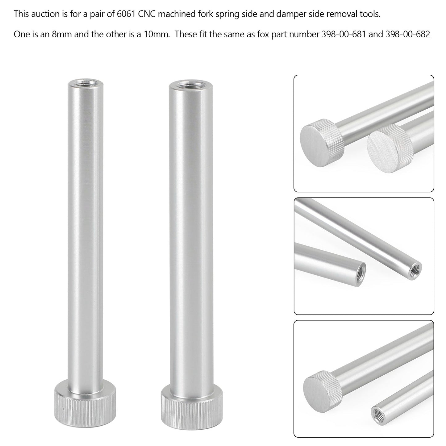 Forcella FOX - clone di 398-00-681 e 398-00-682 Strumento di rimozione lato molla e ammortizzatore