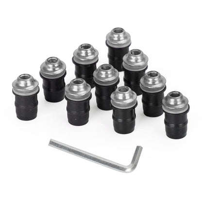 Kit di rondelle per bulloni a vite in alluminio M5x16mm per parabrezza per moto, confezione da 10 generici