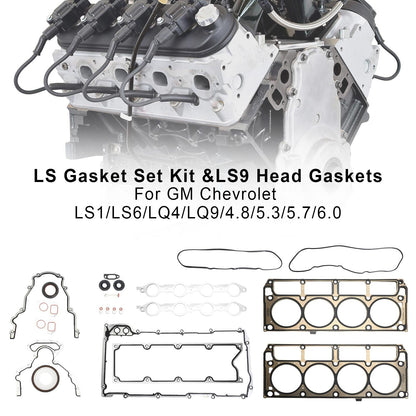 Kit guarnizioni LS e guarnizioni testa LS9 per GM Chevrolet LS1/LS6/LQ4/LQ9/4.8/5.3/5.7 generico