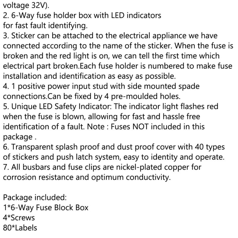 Le migliori offerte per Block LED Fuse Universal 2020 Blade Indicator Way 100Amp Holder 6 Box sono su ✓ Confronta prezzi e caratteristiche di prodotti nuovi e usati ✓ Molti articoli con consegna gratis!