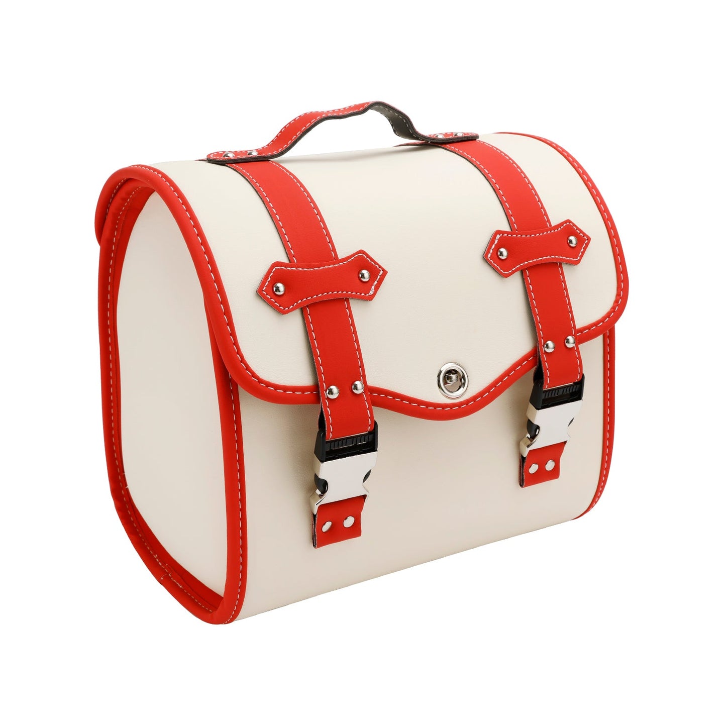 Borsa porta attrezzi laterale per borsa laterale Pu universale a sgancio rapido per moto Marrone