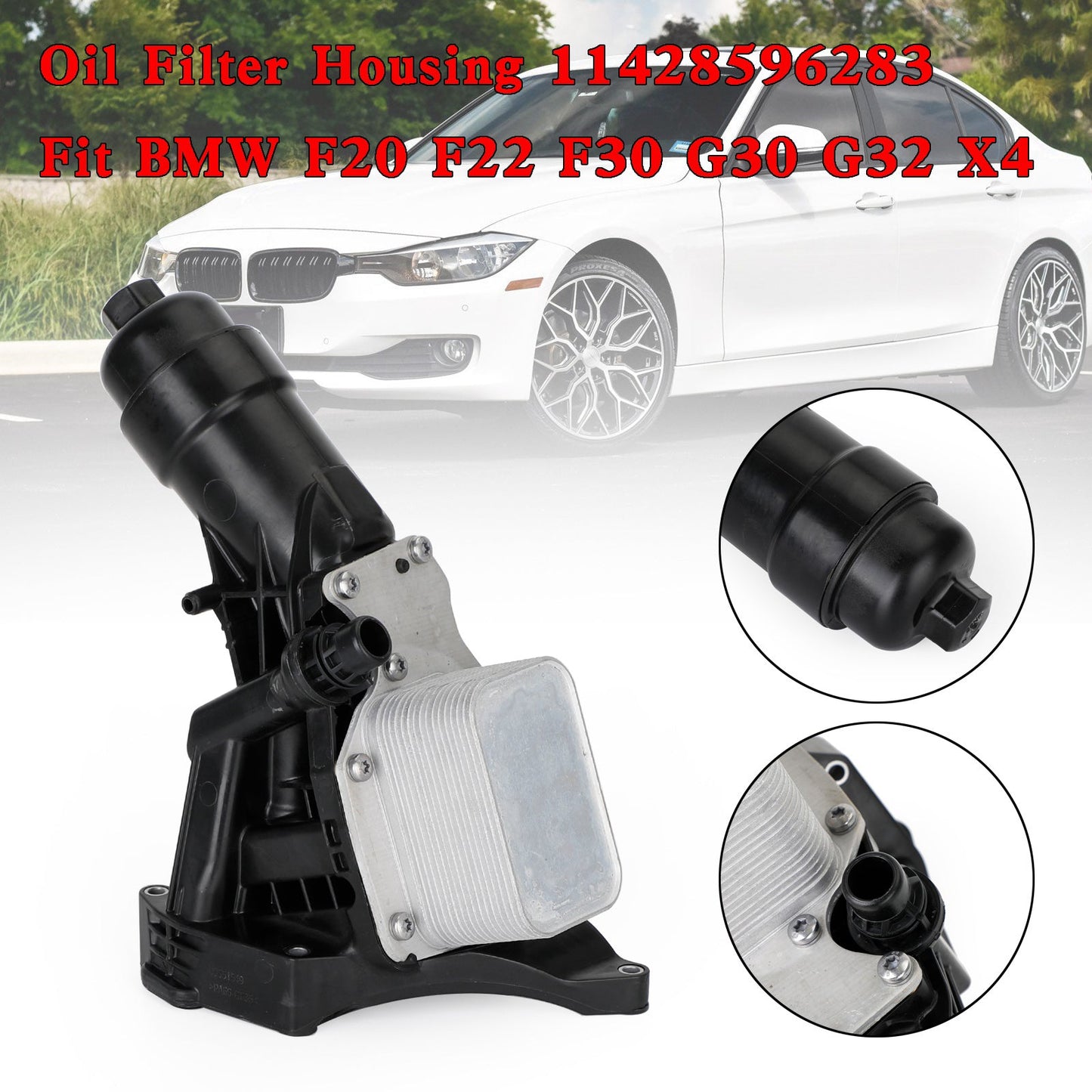Alloggiamento filtro radiatore olio motore 11428596283 Fit BMW F20 F22 F30 G30 G32 X4 generico