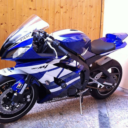 Amotopart Yamaha 2008-2016 YZF 600 R6 Kit di carenatura blu bianca