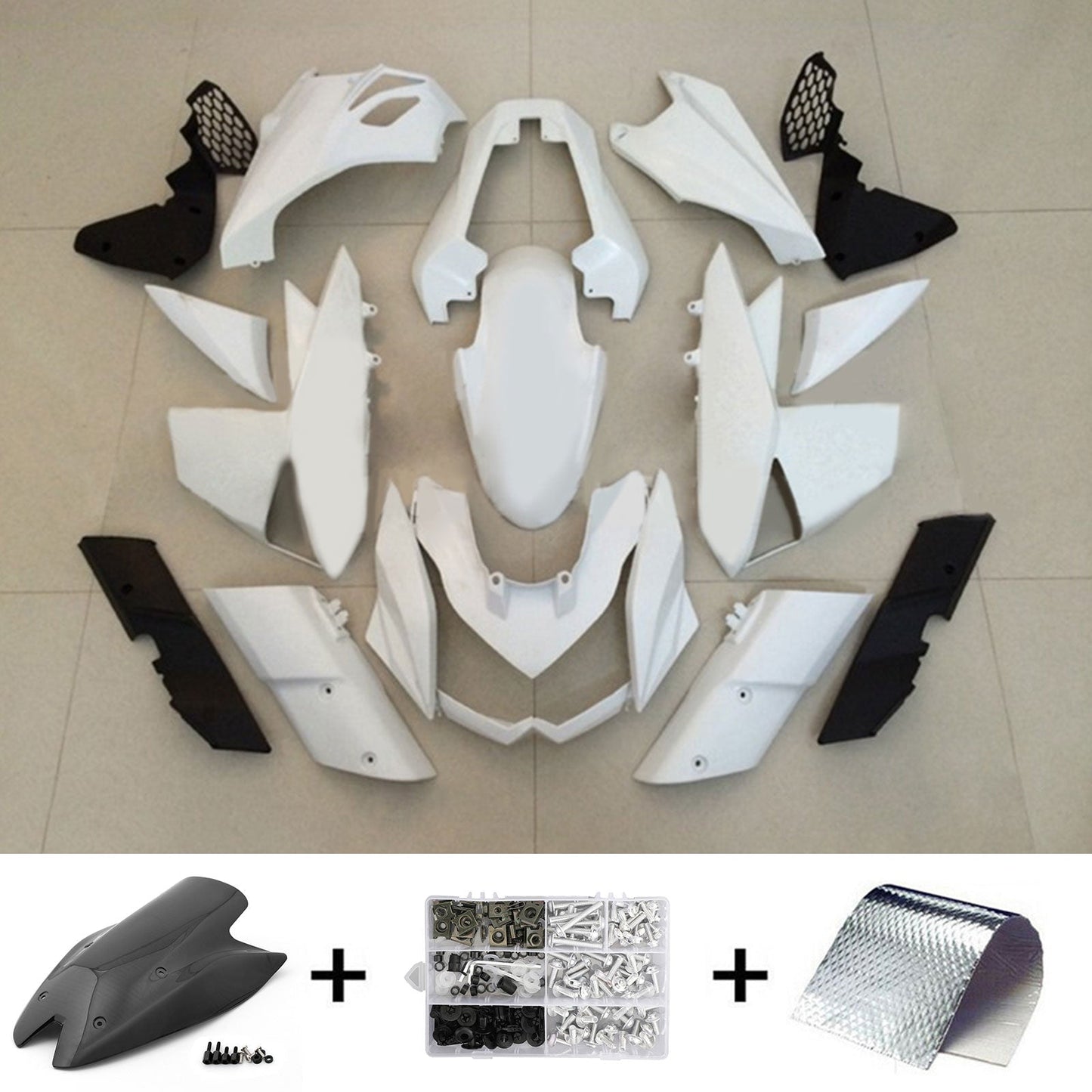 Amotopart Kawasaki Z1000 2010-2013 Kit carena Carrozzeria Plastica ABS