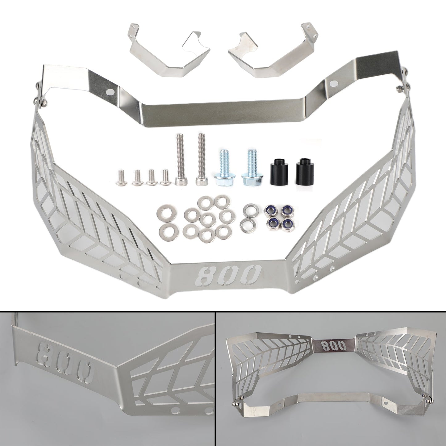 Protezione faro Protezione copertura Haddlamp Guard per Cfmoto 800MT 2021-2022 Argento Generico