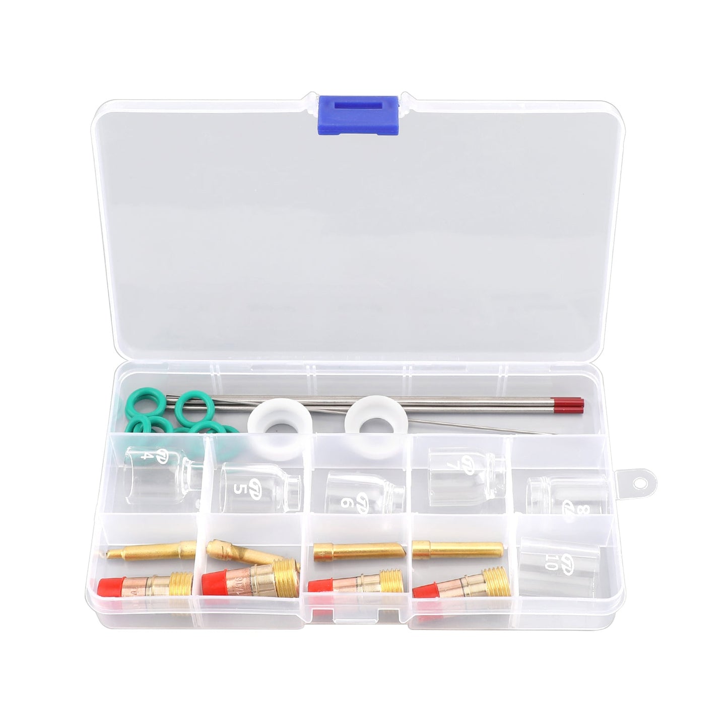 30Pcs TIG Welding Stubby Gas Lens Pyrex Cup Kit Adatto per torcia Tig WP-17/18/26