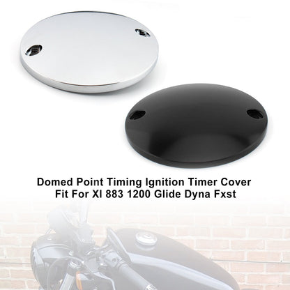 Coperchio timer accensione temporizzazione punto bombato per Xl 883 1200 Glide Dyna Fxst cromato generico