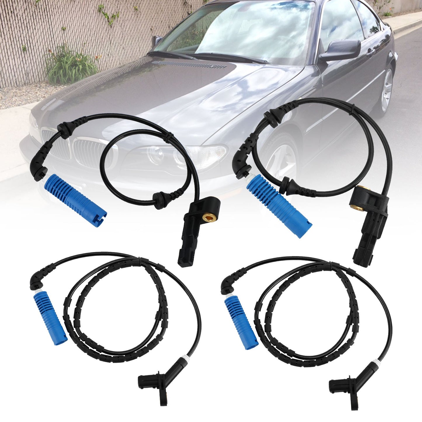 4 Sensore velocità ruota ABS anteriore posteriore sinistro e destro per BMW 325CI 325I 330CI 330I M3 generico