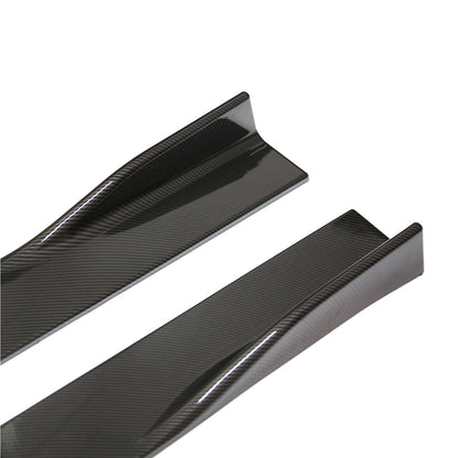 86.6" Universal Side Skirt Extensions Rocker Panel Splitter Lip Look in fibra di carbonio Generico