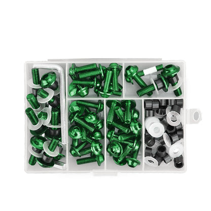 158x Clip di fissaggio Bullone a vite Kit Moto Sportbike Parabrezza Carenatura Verde Generico